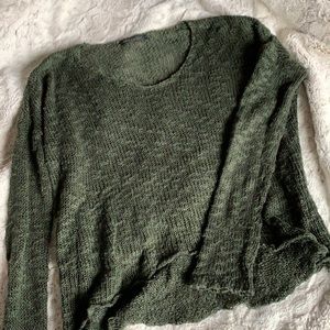 LF green knit sweater